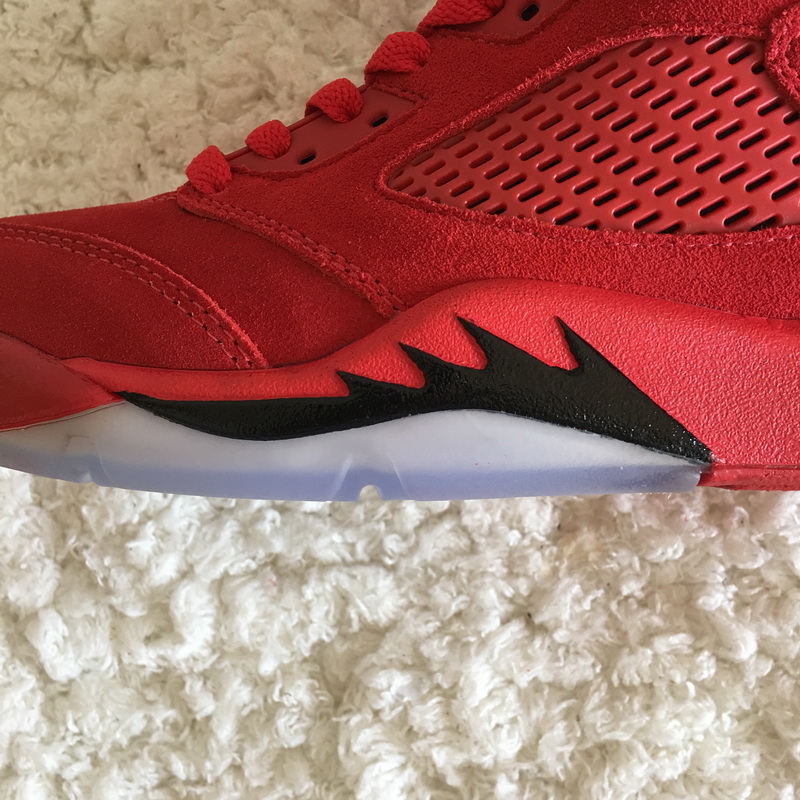 Authentic Air Jordan 5 Is No Bull Red Suede